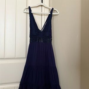 Navy Blue Sleeveless Dress